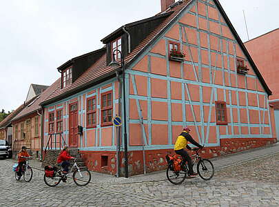 Radfahrer in Fürstenberg/Havel