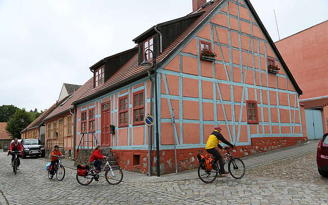 Radfahrer in Fürstenberg/Havel