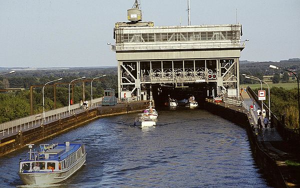 Oder-Havel-Kanal mit Schiffshebewerk, Foto: Bad Freienwalde Tourismus GmbH