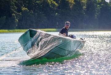 Fischen im Stechlinsee