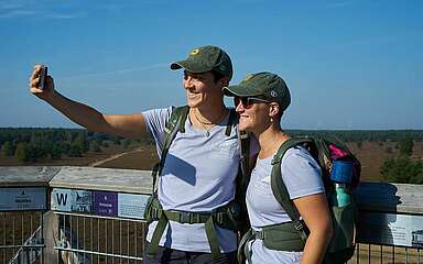 Fontane Wandermarathon - Selfie auf dem Heideturm