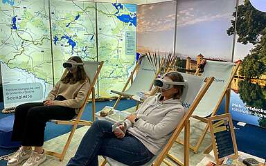 VR-Erlebnis am Stand der boot Düsseldorf