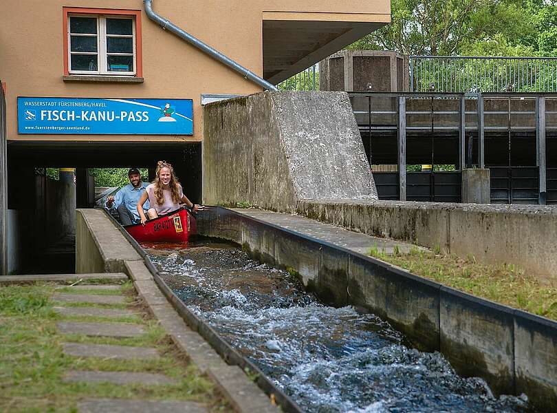 Fisch-Kanu-Pass für Paddler in Fürstenberg/Havel