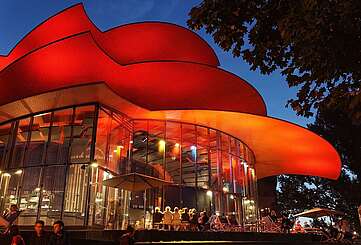 Außenansicht des Hans Otto Theaters