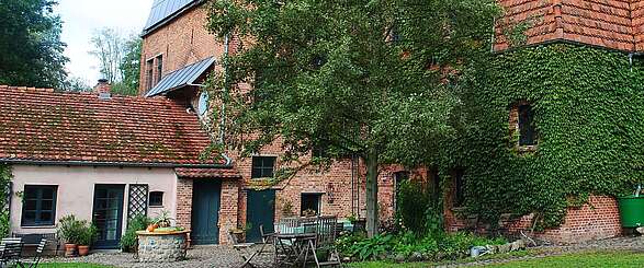Blick auf den Ferienhof Salveymühle