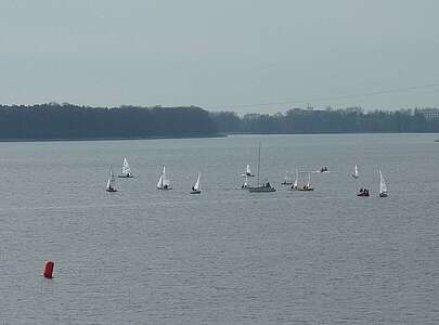 Segelboote auf dem Ruppiner See