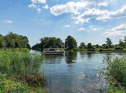 Boot auf dem Finowkanal in Liebenwalde