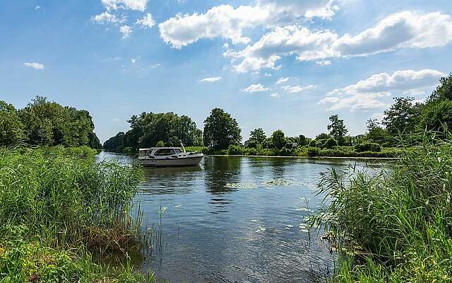 Boot auf dem Finowkanal in Liebenwalde