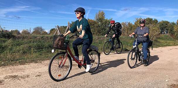 Radfahrer bei Teltow