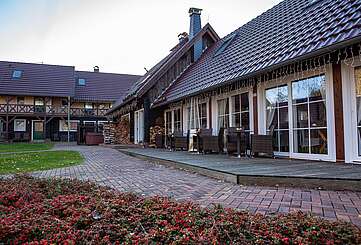 Blick auf die Pension "Zum Schlangenkönig"