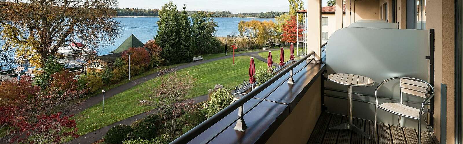 Blick vom HausRheinsberg über den Grienericksee,
            
        
                Foto: Haus Rheinsberg Hotel am See/Kein Urheber bekannt