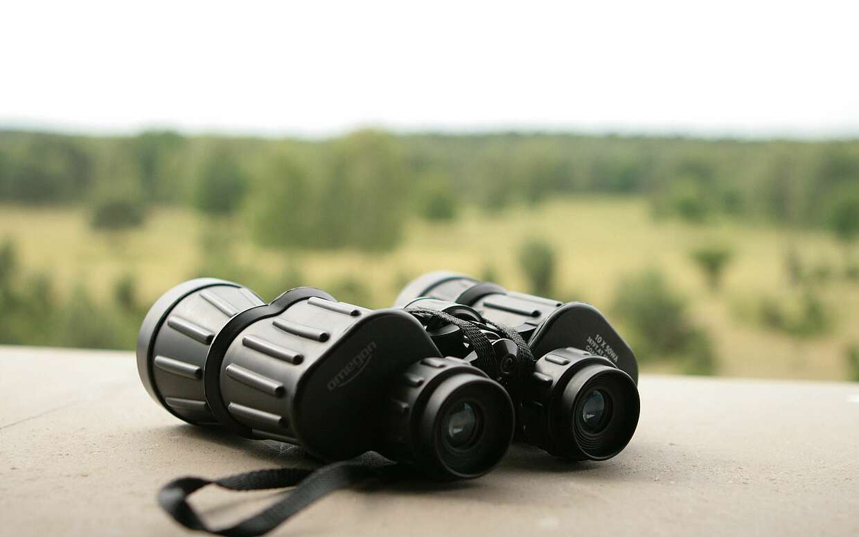 Fernglas im Wildgehege Glauer Tal