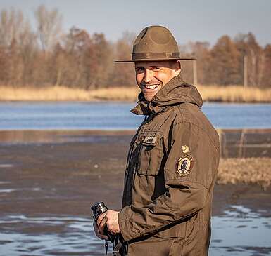 Naturwacht-Ranger Alexander Hoschke im Spreewald