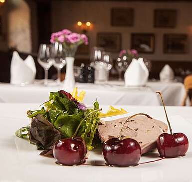 Gourmetküche im Restaurant des Guts Klostermühle