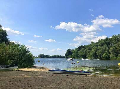 Am Havel-Badestrand von Bahnitz
