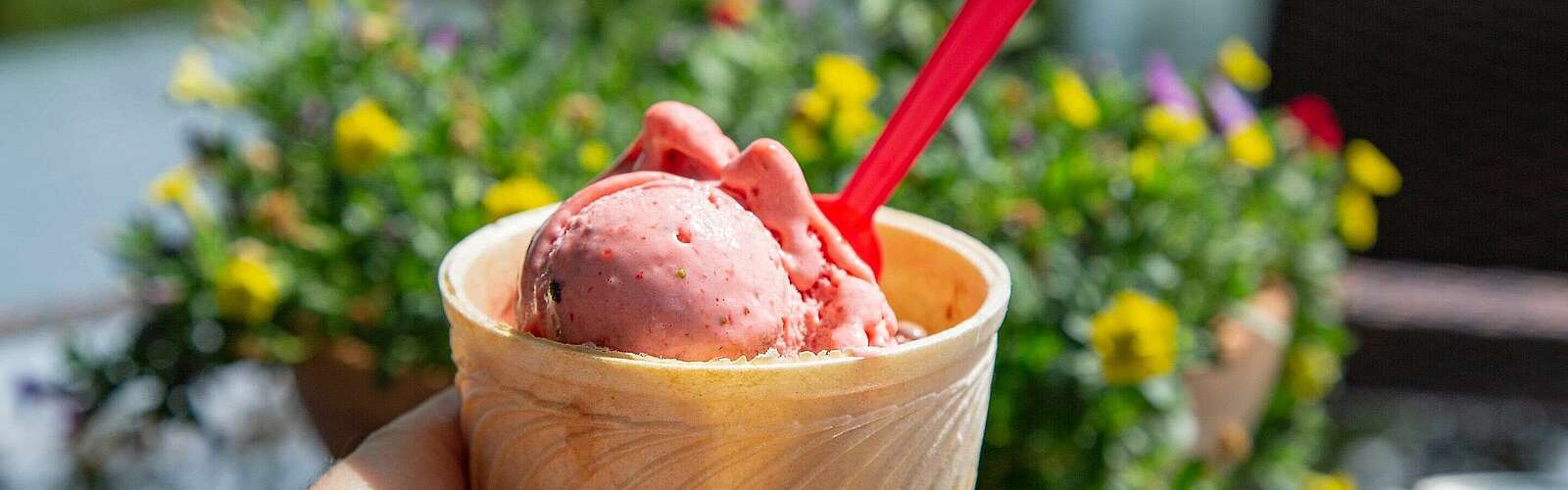 Eis im Waffelbecher,
            
        
                Foto: TMB Tourismus-Marketing Brandenburg GmbH/Steffen Lehmann
