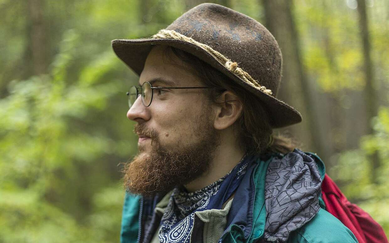 Julian Beyer führt durch den Naturpark Barnim.