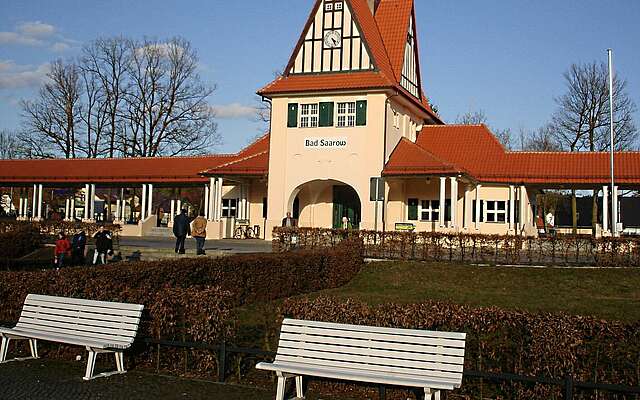 Blick auf den Bahnhof Bad Saarow
