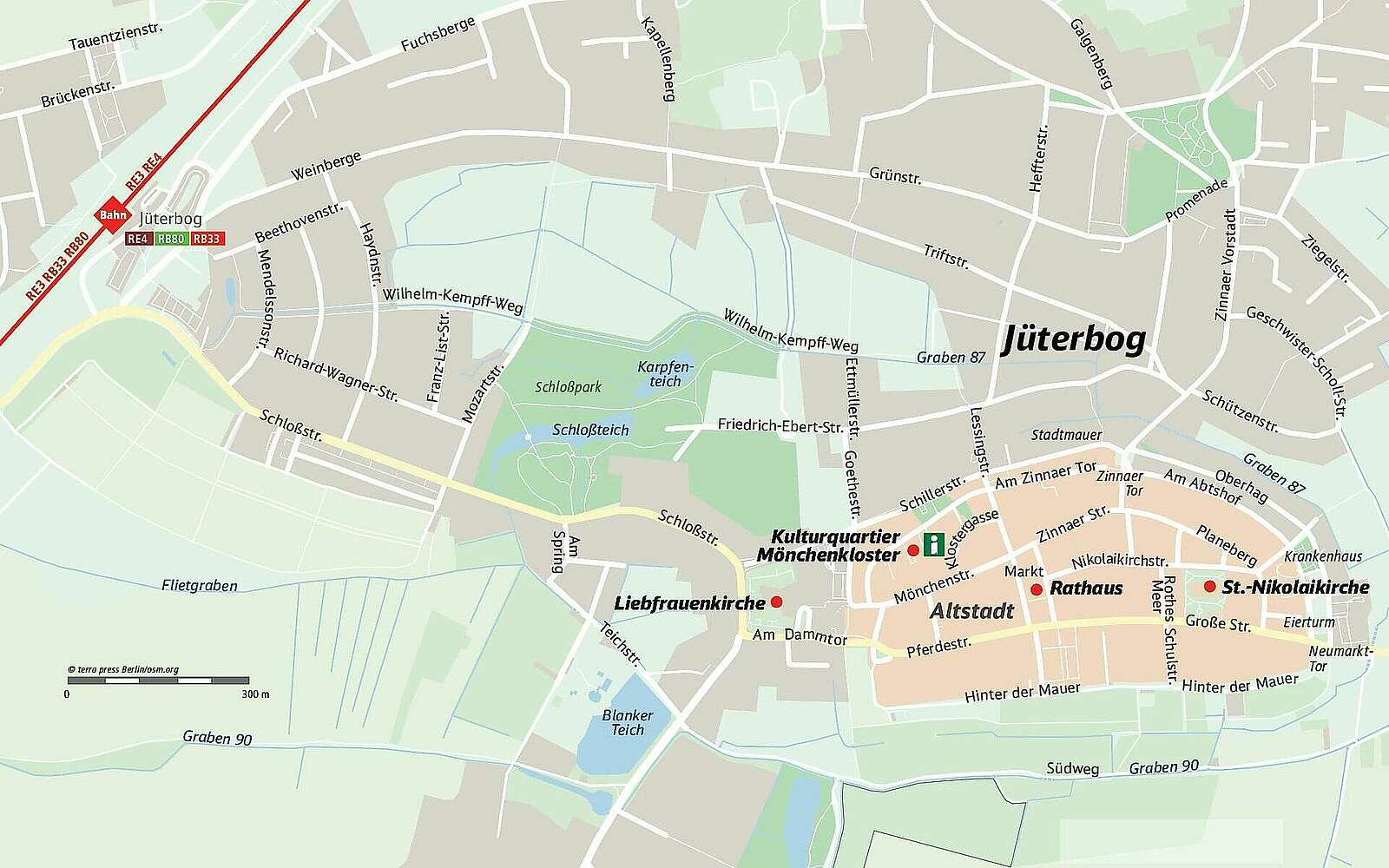 DB-Reformationsausflüge Karte Jüterbog