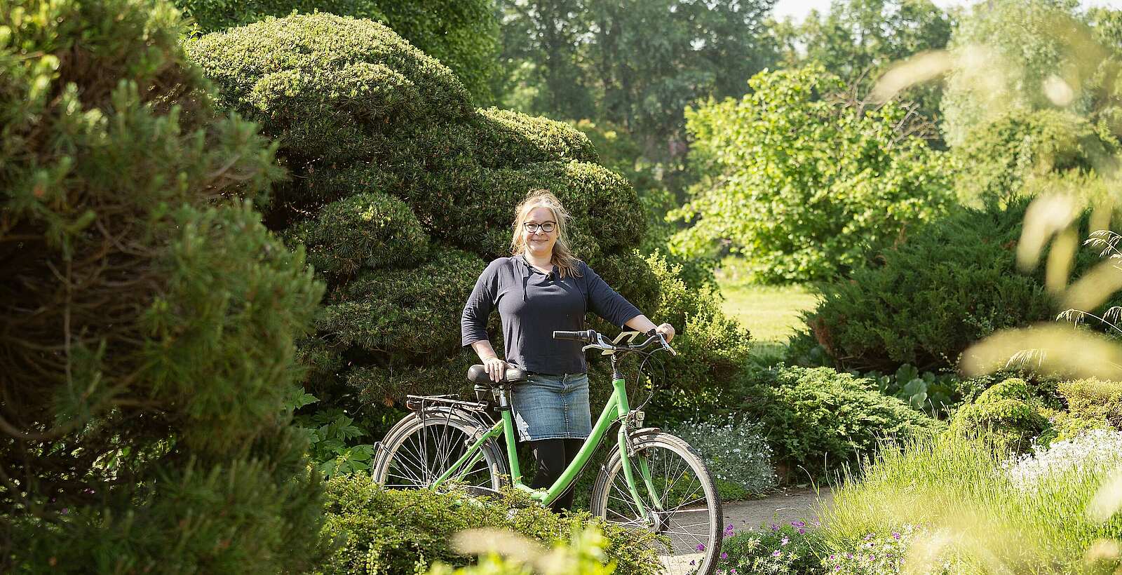 Katja Goldhahn auf der Freundschaftsinsel,
            
        
                Foto: TMB Tourismus-Marketing Brandenburg GmbH/Steffen Lehmann