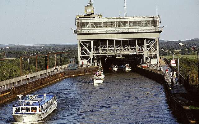 Oder-Havel-Kanal mit Schiffshebewerk