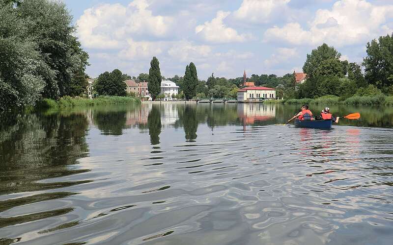 Paddler auf der Neiße bei Guben