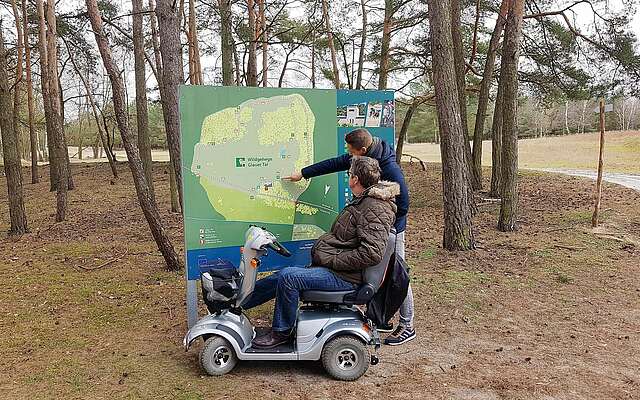 Lageplan im Wildgehege Glauer Tal