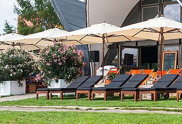 Außenansicht des Cafés Seerose