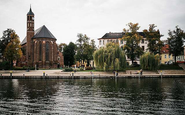 Blick Richtung St. Johannes Kirche in Brandenburg an der Havel