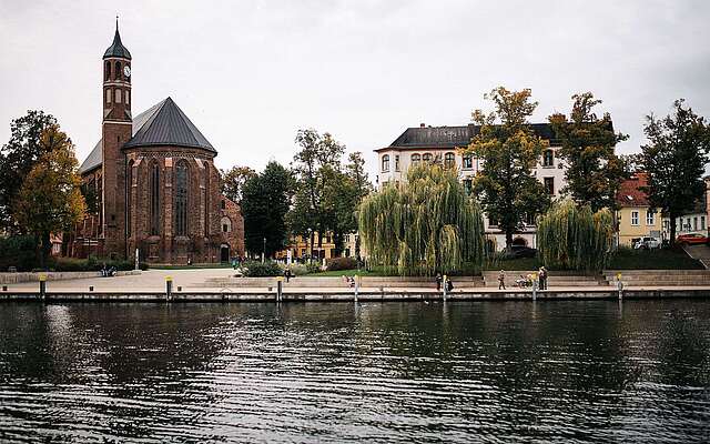 Blick Richtung St. Johannes Kirche in Brandenburg an der Havel