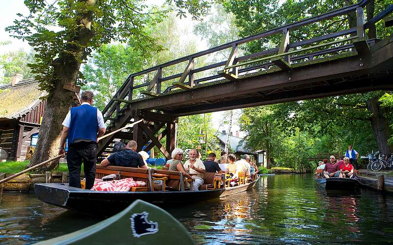 



    
        
                Kahnfahrt im Spreewald,
            
        
                Foto: TMB Tourismus-Marketing Brandenburg GmbH/Paul Hahn
            
    
