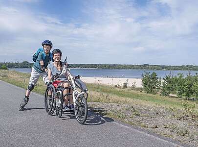 Radfahren am Senftenberger See