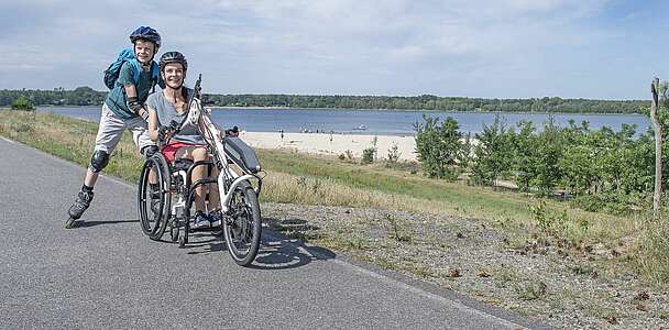 Radfahren am Senftenberger See