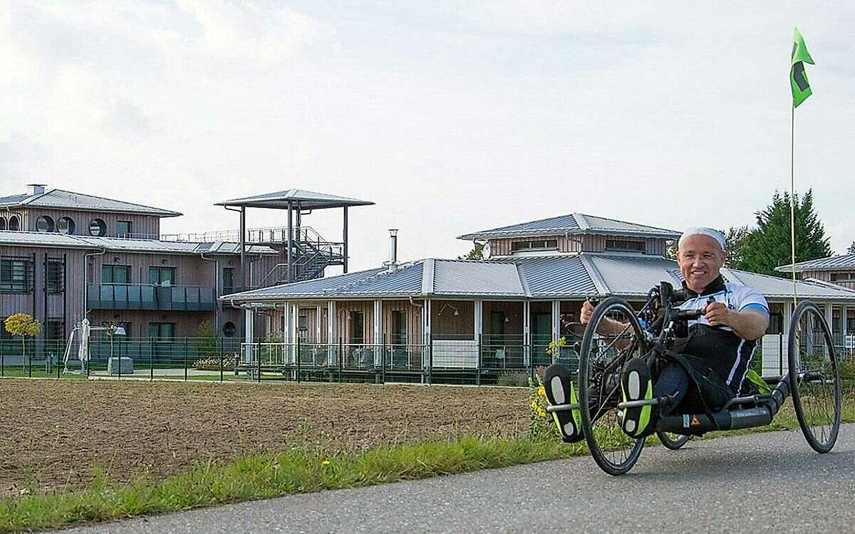 Handbiker Veit Riffer am ElsterPark