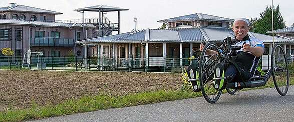 Handbiker Veit Riffer am ElsterPark