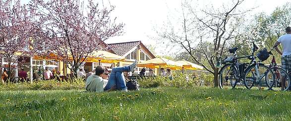 Zwischenstopp mit dem Fahrrad in Petzow