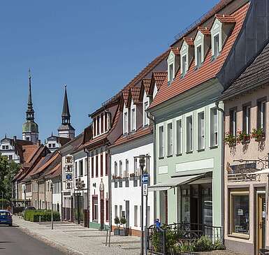 Doberlug Schloss und Hauptstraße