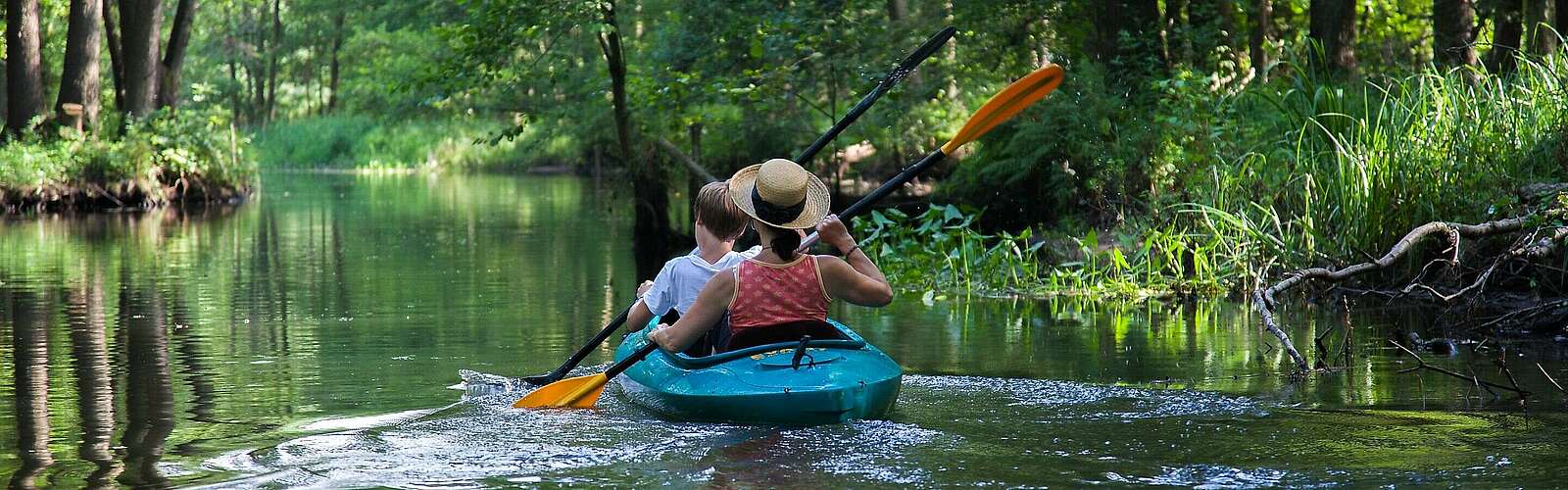 Paddeln im Spreewald,
            
        
                Foto: TMB Tourismus-Marketing Brandenburg GmbH/Peter Becker
