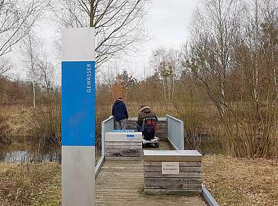 Unterwegs in der Freiluftausstellung Glauer Felder