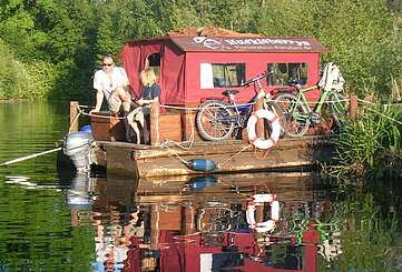 Familienausflug mit dem Huckleberrys Floß