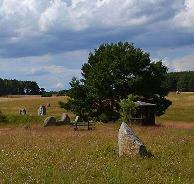 Blick über den Findlingspark Henzendorf