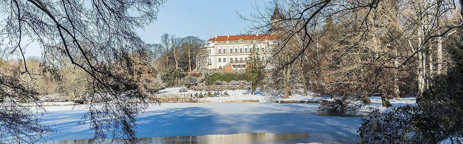 Schloss Wiesenburg im Winter,
        
    

        Foto: Fotograf / Lizenz - Media Import/Steffen Lehmann