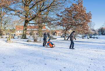 Familie im Winter