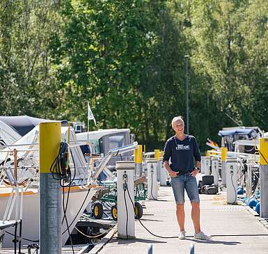 Bettina Vogel in der Marina Mildenberg
