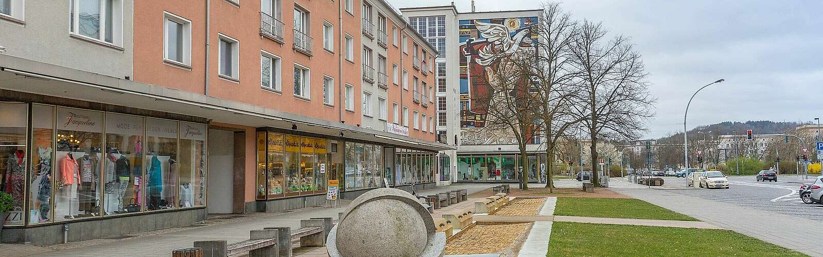 Innenstadt der DDR-Planstadt Eisenhüttenstadt,
            
        
                Foto: TMB Tourismus-Marketing Brandenburg GmbH/Steffen Lehmann