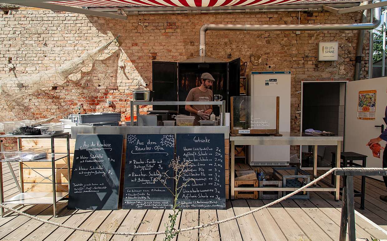 Die Fischräucherei "Glut & Späne" in Gerswalde. 