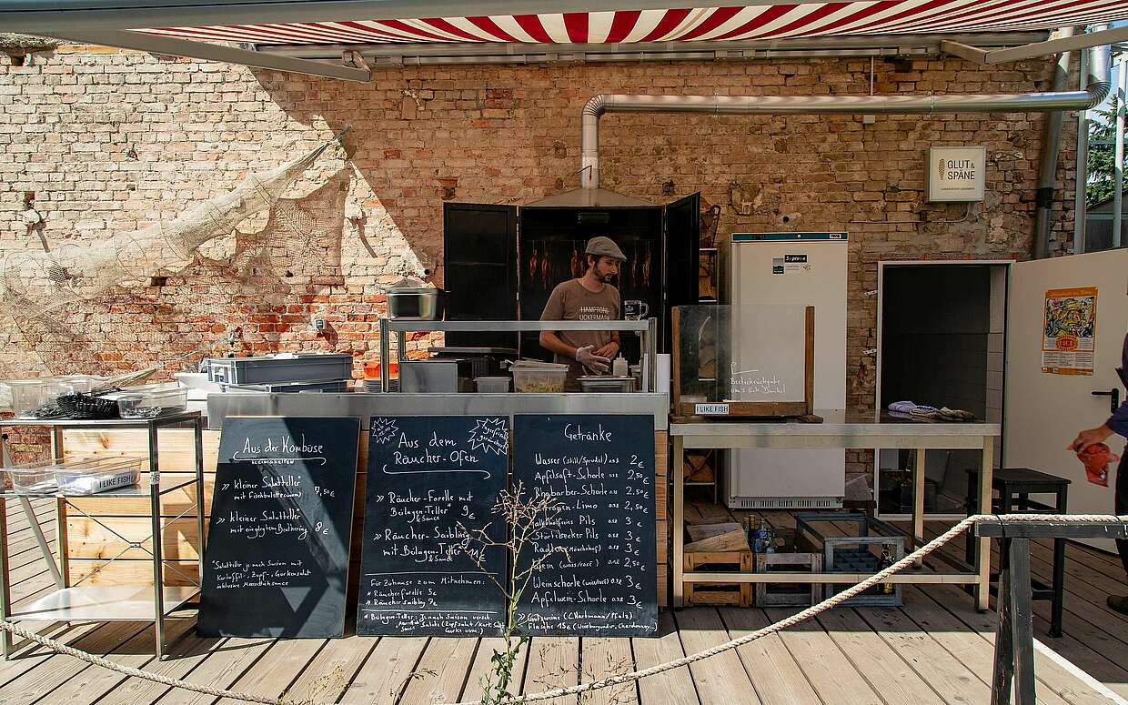 Die Fischräucherei "Glut & Späne" in Gerswalde. 