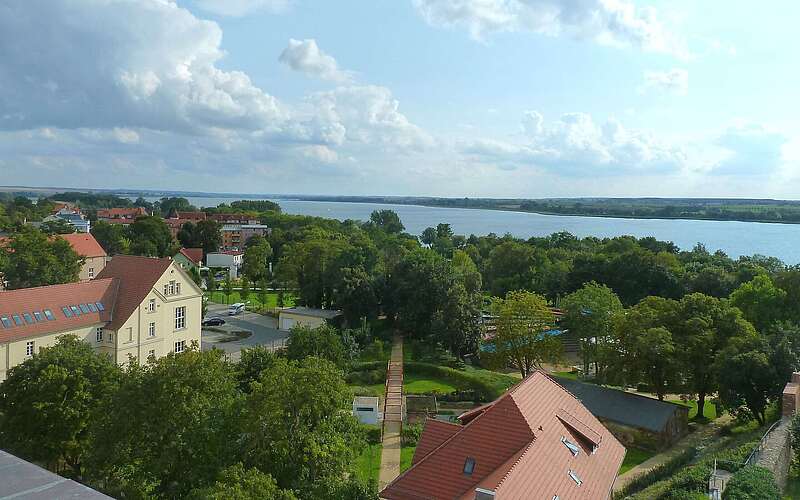 Blick über Prenzlau und den Unteruckersee