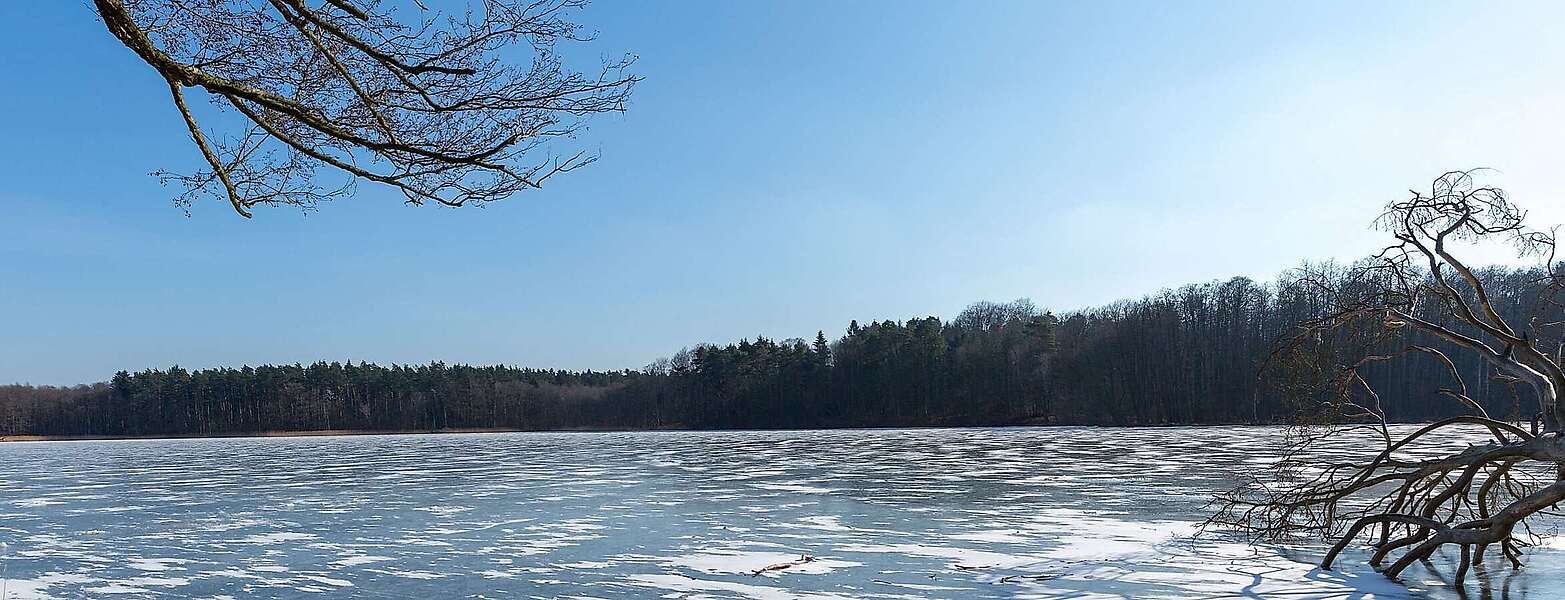 Eisdecke auf dem Hellsee