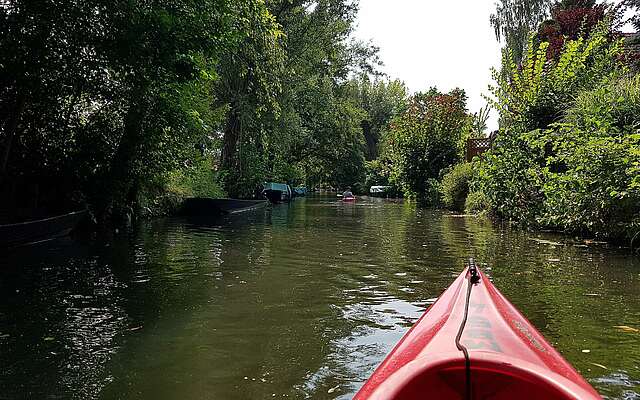 Mit dem Kajak unterwegs im Spreewald